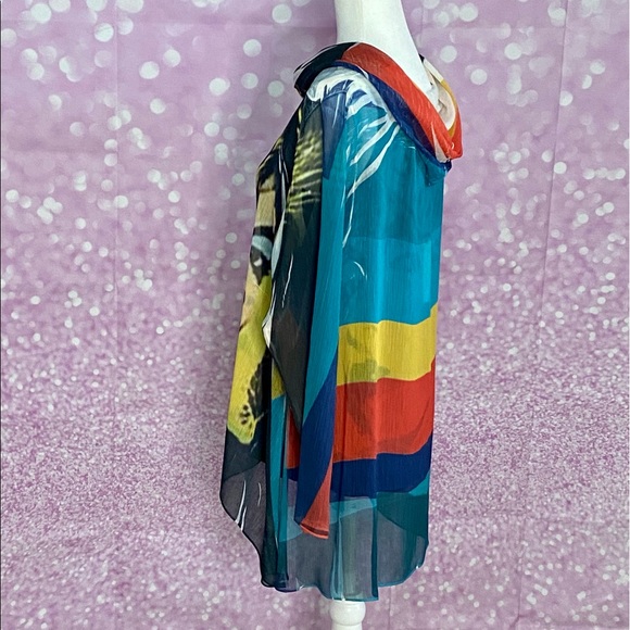 Postcard California Blondie cowl neck semi-sheer tunic, price drop - Picture 11 of 15